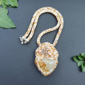 Naszyjnik z Jaspisem Krajobrazowym – Unikat