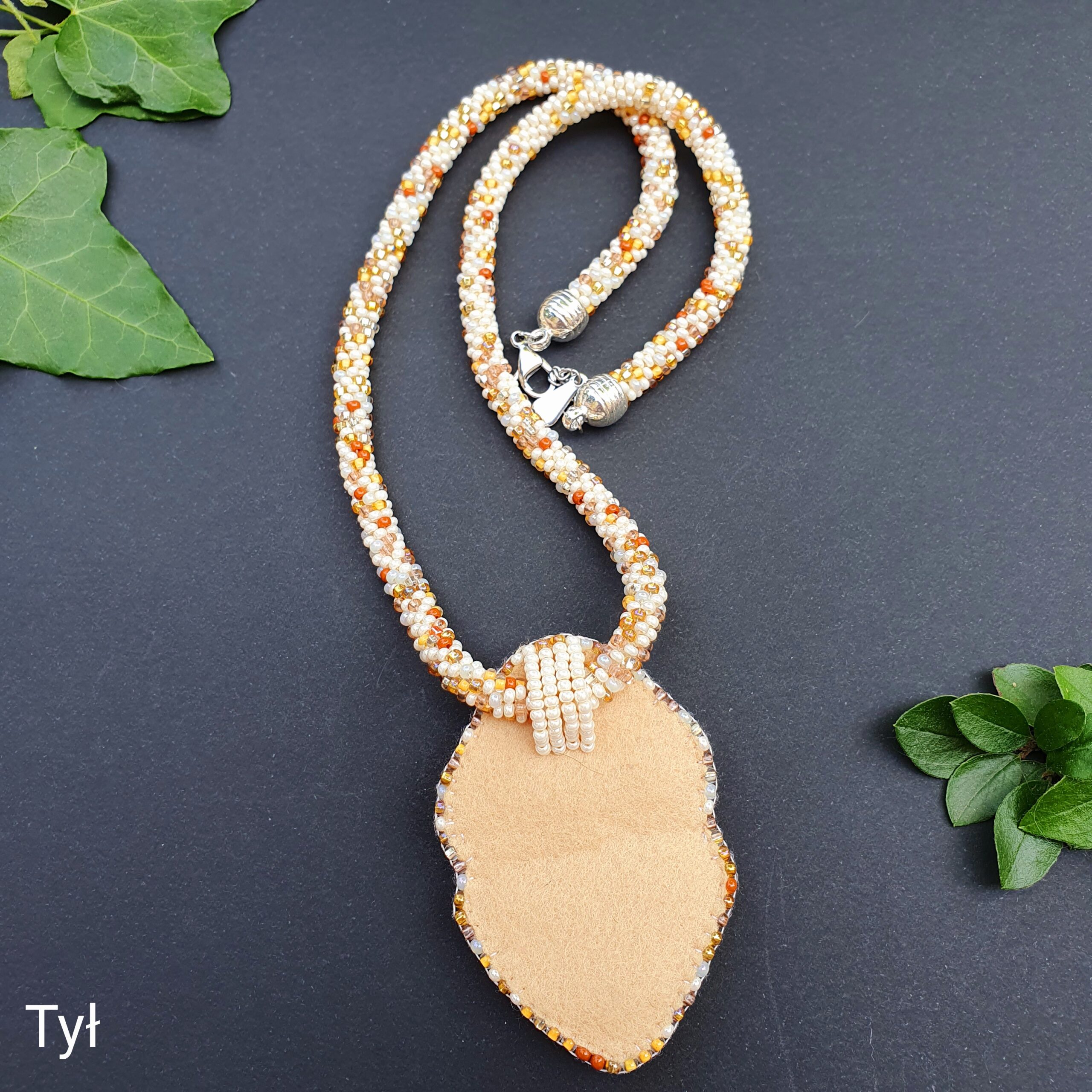 Naszyjnik z Jaspisem Krajobrazowym – Unikat - obrazek 3