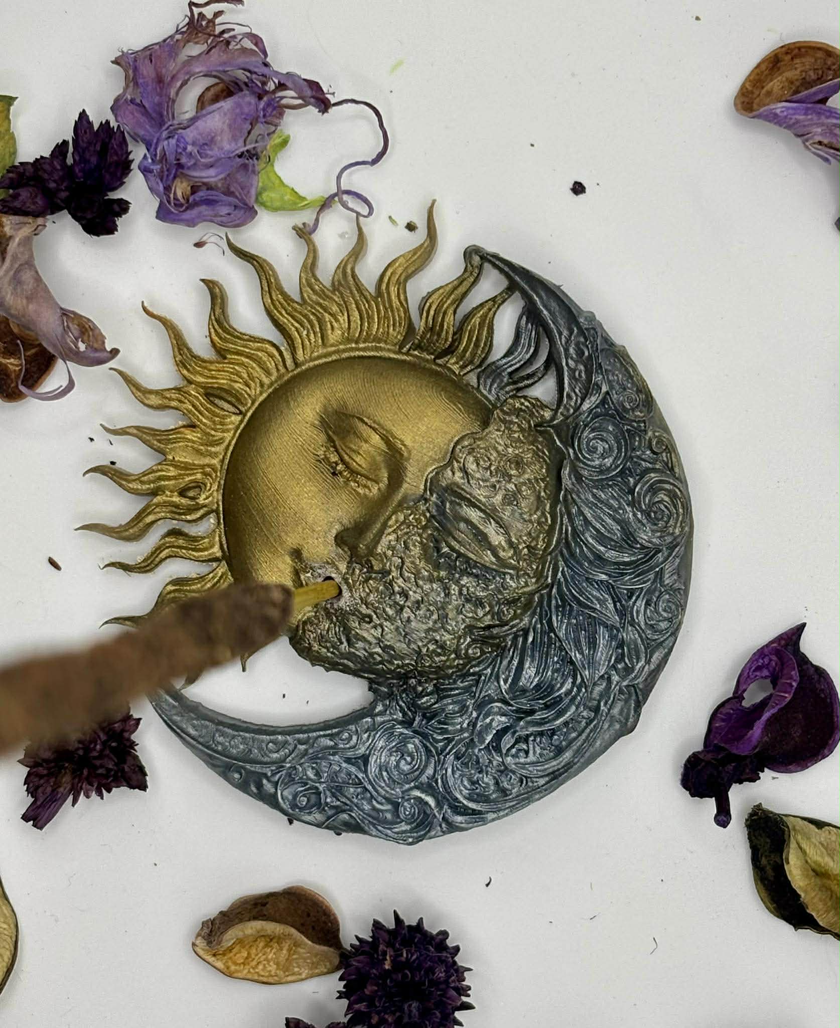 Podstawka pod kadzidło Dzień i Noc - obrazek 2