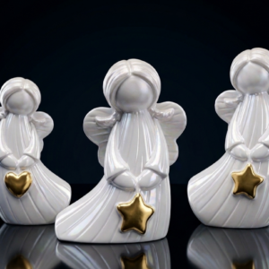 Gipsowy aniołek zestaw 2 sztuki