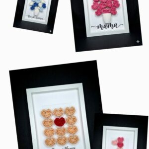 Ramka 3D z kwiatami z wosku pszczelego